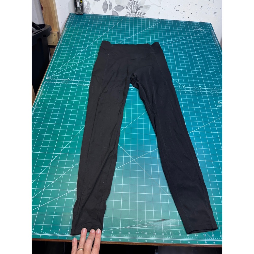 Kyodan Womens Black High Waisted Active Yoga Leggings Full Length Size Small